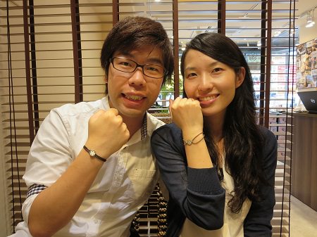 今回結婚５周年の記念におそろいのブレスレットをオーダーしました