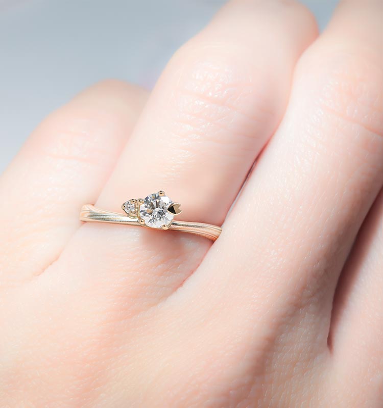 婚約指輪「恋風」 | 結婚指輪・婚約指輪の杢目金屋