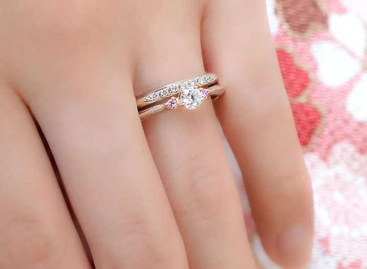 婚約指輪「恋桜」 結婚指輪・婚約指輪の杢目金屋