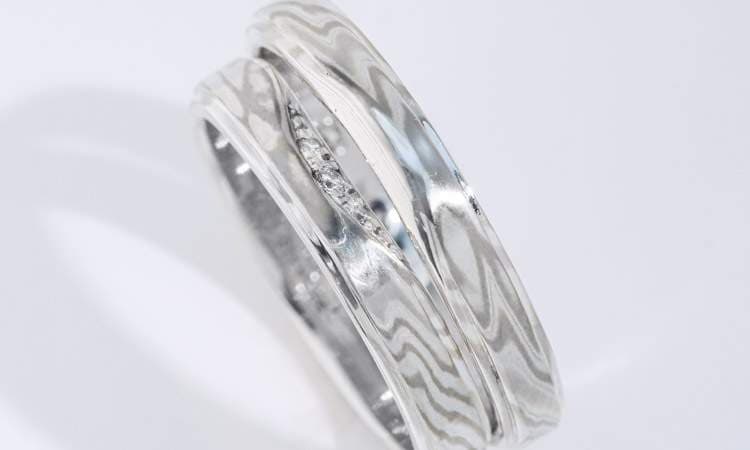 結婚指輪「雪銀花」 | 結婚指輪・婚約指輪の杢目金屋