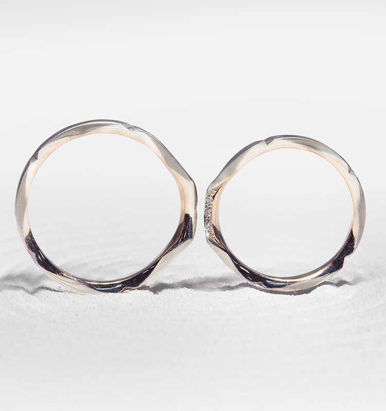 結婚指輪「桜あわせ」 | 結婚指輪・婚約指輪の杢目金屋